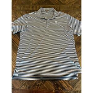 Peter Millar Summer Comfort Golf Preppy Polo Shirt Men XL Striped Academia